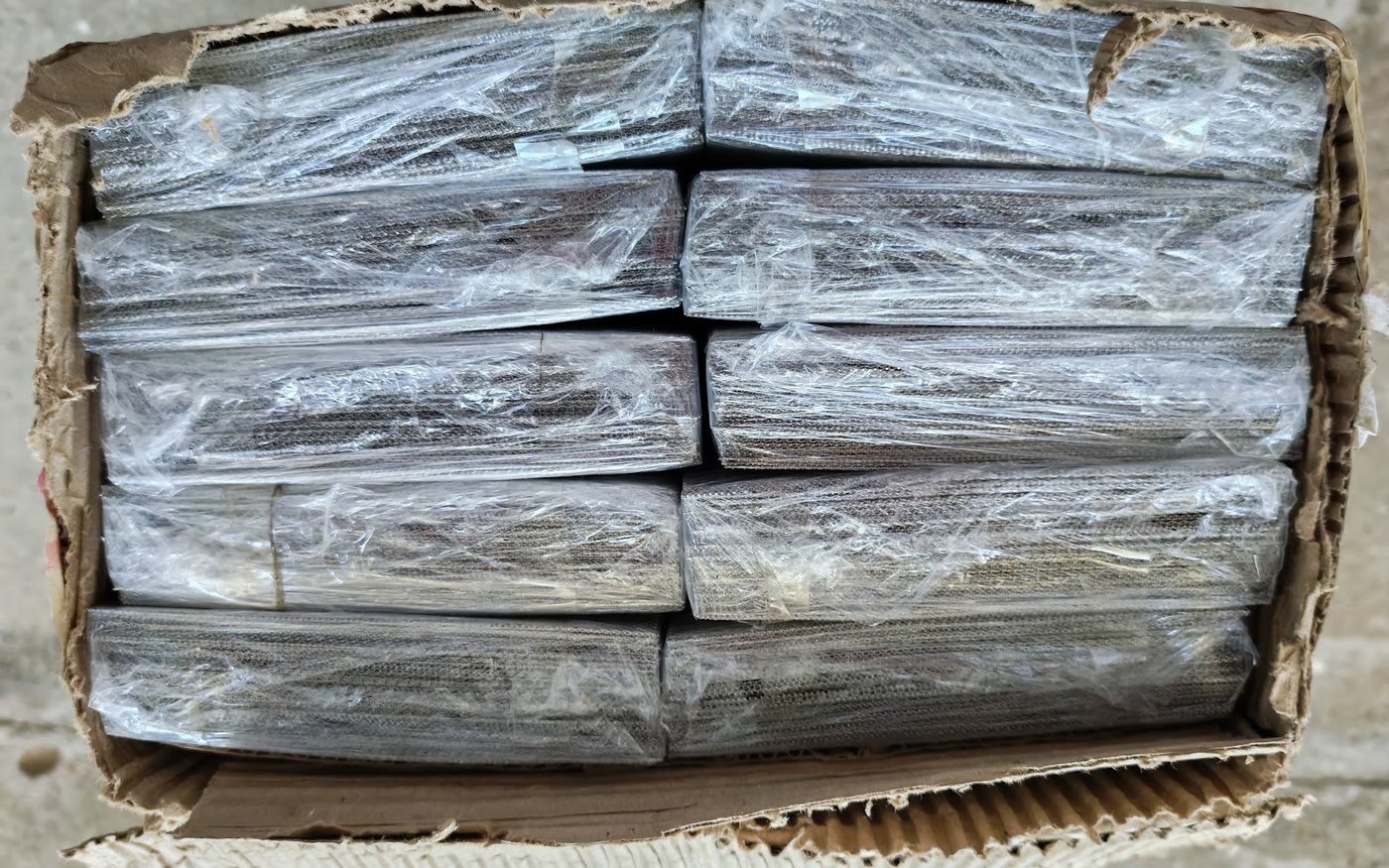 Material empacado para entrega